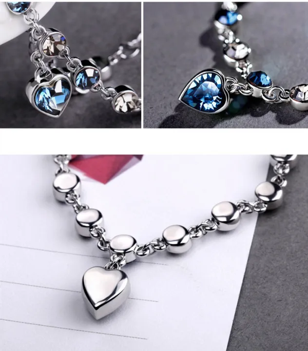 Bracelet%20For%20Women%20Silver%20Heart%20Shape%20Blue%20Stone%20Chain%20Bracelet%20Trendy%20Wedding%20Gift%20Fine%20Jewelry%20For%20Girls%20-%20%20Bracelet%20For%20Women%20-%20Image%204