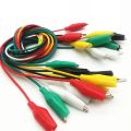 High-Quality Dual-End Crocodile Clip Test Cable - 10 Pack, 48cm Length, Multi-Color, Iron Clips for Easy Testing.