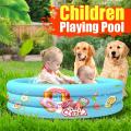 Practical 90/110cm 3 Layers PVC Swimming Pool Childen Inflatable Bathtub Summer Kids Beach Big Swimming Water Bubble Pool Toy for Kids Adults. 