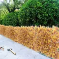 Wooden Fence Multipurpose Privacy Wooden Hedge Expandable Artificial Fence. 