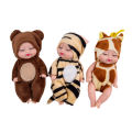 Cute Animal Baby Doll 3.5inch Deer/Bee/Bear Sleep Baby Simulated Reborn Doll Toy Eatop.