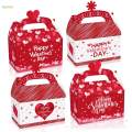 12x Valentine's Day Treat Boxes Portable Paper Box for Dessert Cookie Sweets. 