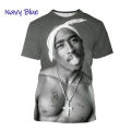 New Fashion Hip-hop Rapper Tupac Shakur 3D Printed T-shirt Fashion Personality 2Pac Hip-hop Street Style Neutral Casual T Shirt. 
