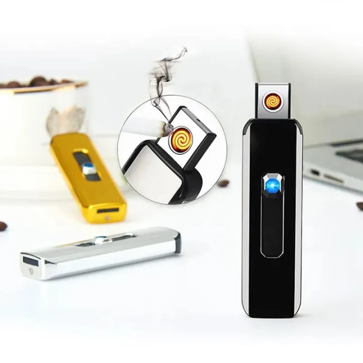 USB%20Electric%20Lighter%20Rechargeable%20Windproof%20Cigarette%20Lighters%20Smoking%20Tools%20Ultra-Thin%20Men's%20Gift%20-%20Image%204