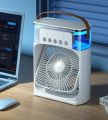 Air Cooler Fan 3 in 1 Mini Portable Fan Humidifier with 4 Colors LED Light Air Cooler 600ml Water Tank Air Cooling FanThis is NOT a rechargeable fan. 