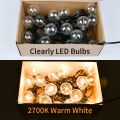 9.6m String Fairy Lights Waterproof Shatterproof Christmas G40 Plastic Bulb Led String Light Outdoor Retro Garland Wedding Light--32FT string light--. 