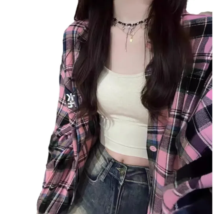 American%20Retro%20Autumn%20Long%20Sleeve%20Plaid%20Shirt%20Women%20Spring%20and%20Autumn%20Fashion%20Brand%20Sweet%20Cool%20College%20Style%20polo%20Collar%20Shirt%20Coat%20-%20Image%205