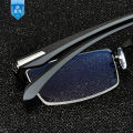 Men's Business Full-Frame Glasses Frame Metal Alloy Spectacle Frame New Half-Rim Glasses Frame Myopia Glasses 66071. 
