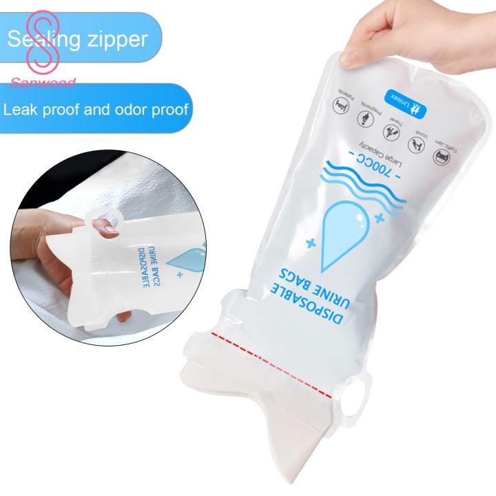 Urine Bag Kit 700ml Disposable Urine Bag Leakproof Portable Travel Emergency Pouch for Men Women Perfect for Self-driving Camping Traffic Jam Situations Available in 1/6/12/20pcs Leak-proof Pee Bag