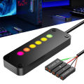 Power Button PC Switch Finger Slide ON/OFF RGB Light Effect PC Power Switch Power SW Cables for Desktop Computer Case. 