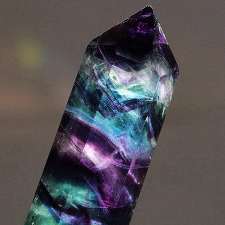 Cocoapps Store-Natural Hexagonal Crystal Quartz Healing Fluorite