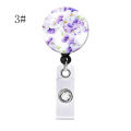 Badge Reel Clip Badge Holder Students Doctor ID Card Holder New Style Oil Painting Flower Cute Retractable Nurse.