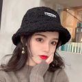 2021 New Hats for Women Autumn Winter Bucket Hats Lamb Plush Soft Warm Fisherman Hat Panama Casual Caps Lady Flat Top Cap.