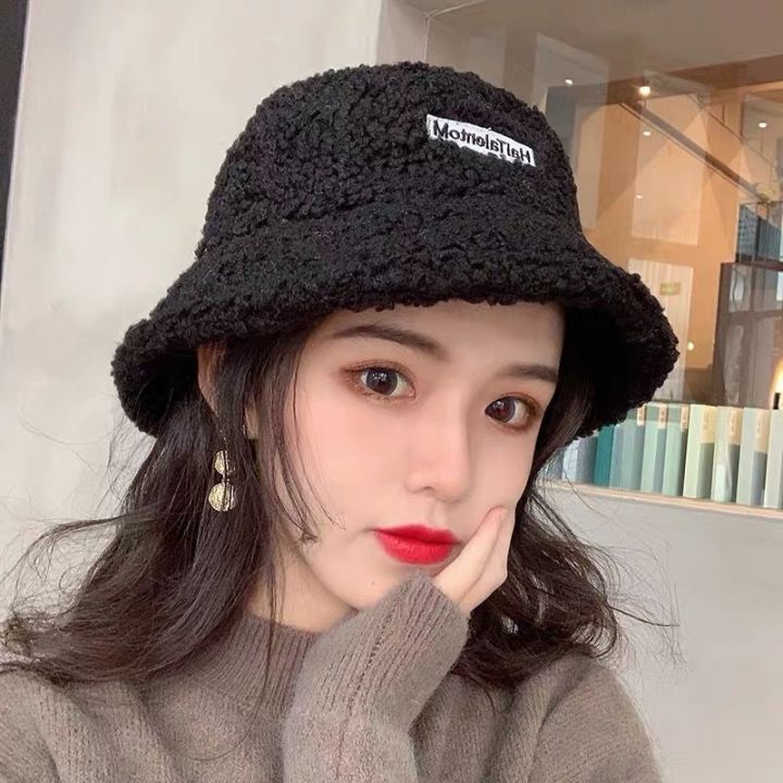 2021%20New%20Hats%20for%20Women%20Autumn%20Winter%20Bucket%20Hats%20Lamb%20Plush%20Soft%20Warm%20Fisherman%20Hat%20Panama%20Casual%20Caps%20Lady%20Flat%20Top%20Cap%20-%20Image%206