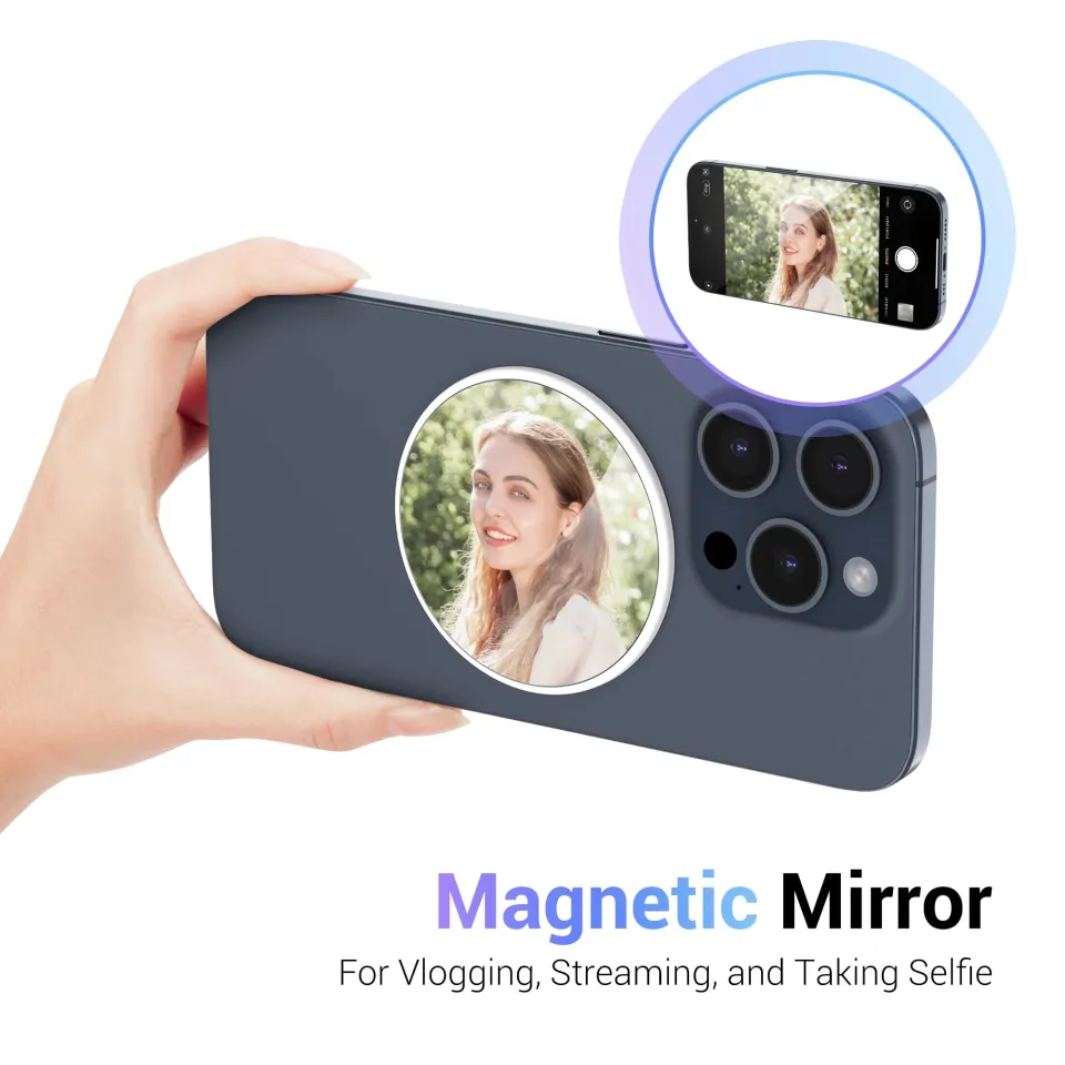 Specchio Per Selfie E Vlogging – Adesivo Riposizionabile, Compatibile Con Tutti Gli Smartphone, Per Foto E Video - 5