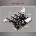 PCI-e to USB Expansion Card 4 Port USB 3.0 PCI Express Card USB PCI-E PCIE Adapter Converter for win 10. 
