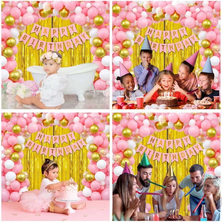 Birthday%20Decorations%20Pink%20Combo%20Set%20-%2034-Piece%20Pack%20with%20Pink,%20Golden,%20and%20White%20Metallic%20Balloons,%20Birthday%20Pink%20Paper%20Banner,%20Golden%20Foil%20Curtain,%20and%20Glue%20Dot%20Roll%20-%20Image%207