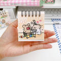 Cute Calendar Minimalist Calendar Student Desk Calendar Small Desk Calendar Line Dog Mini Calendar Coil Calendar.