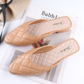 Slippers PVC outer wear casual plastic pointed lazy Baotou slippers women. 