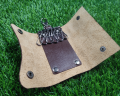 Leather Key Ring Holder Brown. 