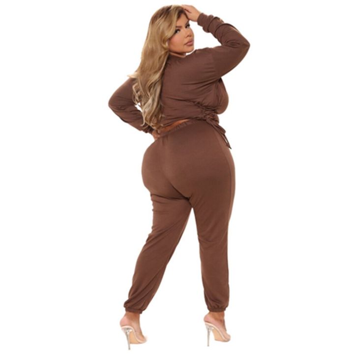 Plus%20Size%20Pant%20Sets%20L-5XL%20Fashion%20Streetwear%20Pure%20Color%20Slim%20Two%20Piece%20Set%20Crop%20Top%20Matching%20Suits%20O-neck%20Casual%20Women%20Clothing%20-%20Image%206