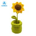 GOIKEA Square Furniture Leg Protectors Sunflower Knitted Table Leg Covers Prevent Scratches Noise Reusable Chair Floor Protectors Set of 4 Pcs Floor Scratch Prevention Chair Leg Protectors. 