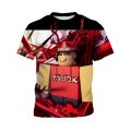 *3-13 Years Old *110-160* Roblox Boys T-shirt Kids Game 3D T-shirt Clothes Cartoon Unisex Boys Girls Short Sleeve Round Neck Summer Shirt. 