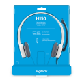 Logitech H150 Wired Headset, Stereo Headphones with Rotating Noise-Cancelling Microphone, Dual 3.5 mm Audio Jack, In-Line Controls, PC/Mac/Laptop. 