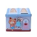 Metal House Shape Piggy Bank Coin Safe Storage Box with Lock.
