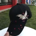 New Women's Hats Chinese Style Embroidery Crane Curved Brim Caps Fashion Versatile Baseball Cap Spring and Summer Sun Hat.
