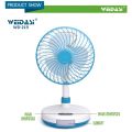 WEIDASI WD-219 Rechargeable 2400mAh Battery Strong Wind Portable Desk Fan With LED Lamp.