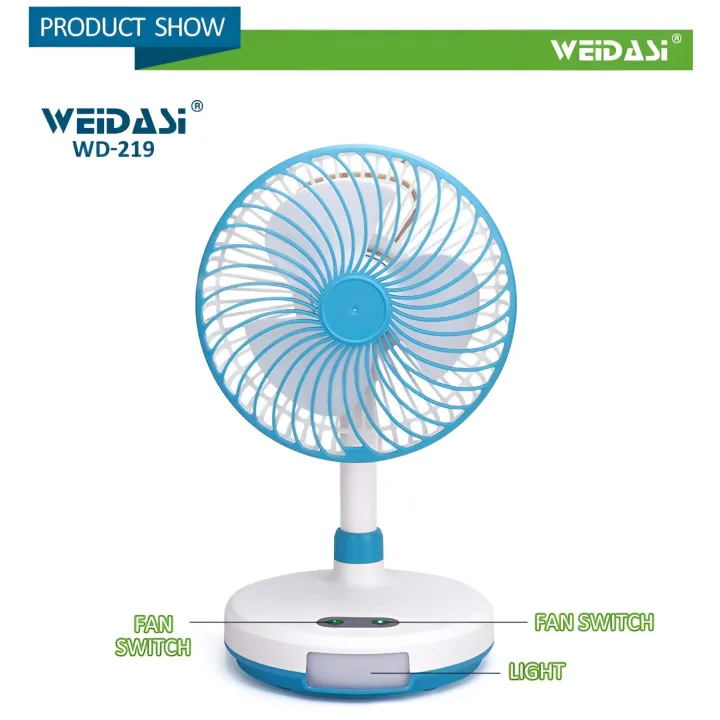 WEIDASI%20WD-219%20Rechargeable%202400mAh%20Battery%20Strong%20Wind%20Portable%20Desk%20Fan%20With%20LED%20Lamp%20-%20Image%206