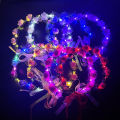 Glow Headband LED Light Hairband LED Headpiece Light Up Flowers Wreath Headdress Luminous Headbands Glow Party Hair Accessories.