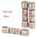 3Pcs Fuse 13A Ceramic Fast Blow Type AC 250V 13A BS1362 Glass Fuses Tubes Size 6x25mm. 