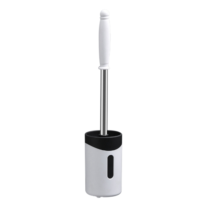 Toilet Brush Soft Non-Slip Cleaning Brush Wall Hanging Super Decontamination Bathroom Cleaning Tool White Durable