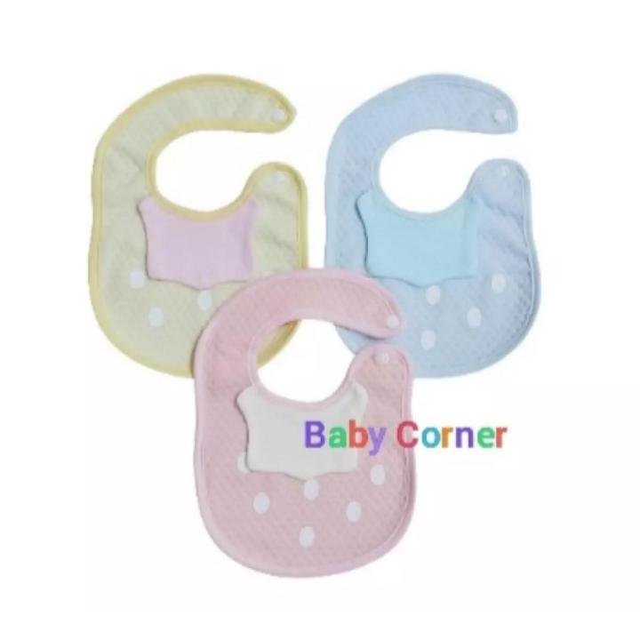 3 pcs cotton Bib for kids Multicolor