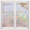 Privacy Decorative Window Films Rainbow Effect Stained Window Clings Non-Adhesive 3D Window Covering Film for Glass Door Home. 