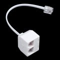 6P2C RJ11 Male to Female Two Way Telephone Splitter Converter Cable. 