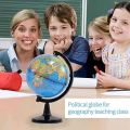10.6CM World Globe for Kids Learning, Educational Rotating World Map Globes Mini Size Decorative Earth Children Globe for Classroom Geography Teaching, Desk & Office Decoration. 
