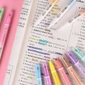 Erasable Highlighters Assorted Colors Light Pastel Highlighters 12colors Double-end Erasable Highlighter Pastel Liquid Markers.