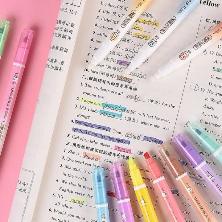 Erasable%20Highlighters%20Assorted%20Colors%20Light%20Pastel%20Highlighters%2012colors%20Double-end%20Erasable%20Highlighter%20Pastel%20Liquid%20Markers%20-%20Image%205