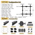 3*3M Ceiling Rail Track System Photo Studio Pantograph Photography Ceiling Support System Lamp Hanger 43-200CM.