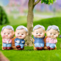 Mini Proposal Grandpa Grandma Figurines Landscape Decoration Car Dashboard Home Ornaments Gift. 