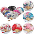 Chinese Style Hand Held Fans Personalized Pattern Silk Bamboo Folding Fans Handheld Wedding Hand Fan Cool Bamboo Flower Fan. 