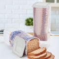 Plastic Bread Dispenser with Airtight Lid Fresh Bread Storage Container Loaf Bread Box for Small Specialty Loaves. 