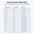 Privacy Screen Filter Reversible High-transmittance 30° Invisible Anti-UV Anti-glare Film for 27'' Monitor with 16:9 Aspect Ratio. 