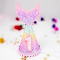 1Pcs 1/2/3 Birthday Hat Caps For Kids Glitter Mermaid Cone Hat 1st Birthday Hat Newborn Baby Shower Birthday Party Decoration. 