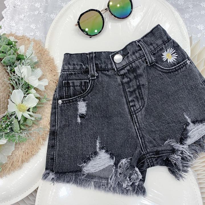 Summer Baby Girls And Boys Shorts Jeans New Fashion Toddler Kids Pants Little Daisy Children Denim Short For Age 2-7years