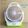 JOYKALY YG-729 Portable Rechargeable LED Light AC/AD Electronic Fan with 8" inches High Speed Blade. 