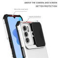 For OPPO A16 Phone Case Hard Sliding Lens Protect Kickstand Back Cover. 
